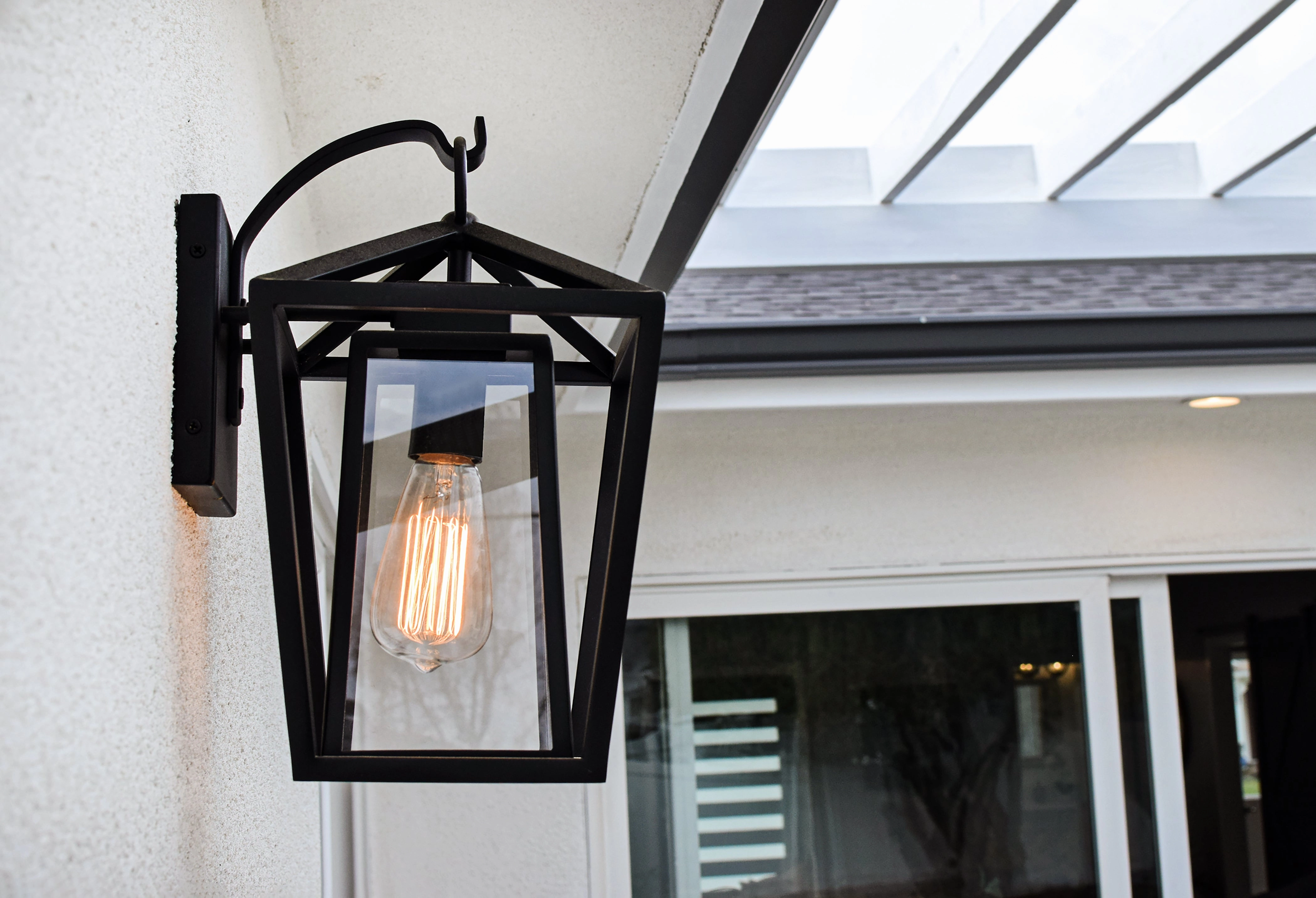 Artisan One Light Outdoor Wall Lantern Black