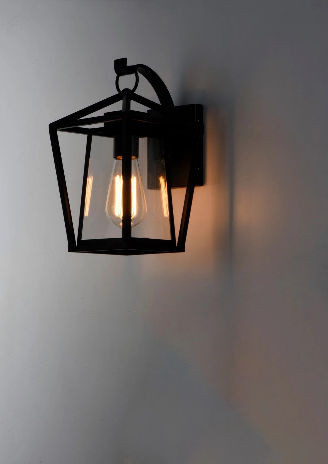 Artisan One Light Outdoor Wall Lantern Black