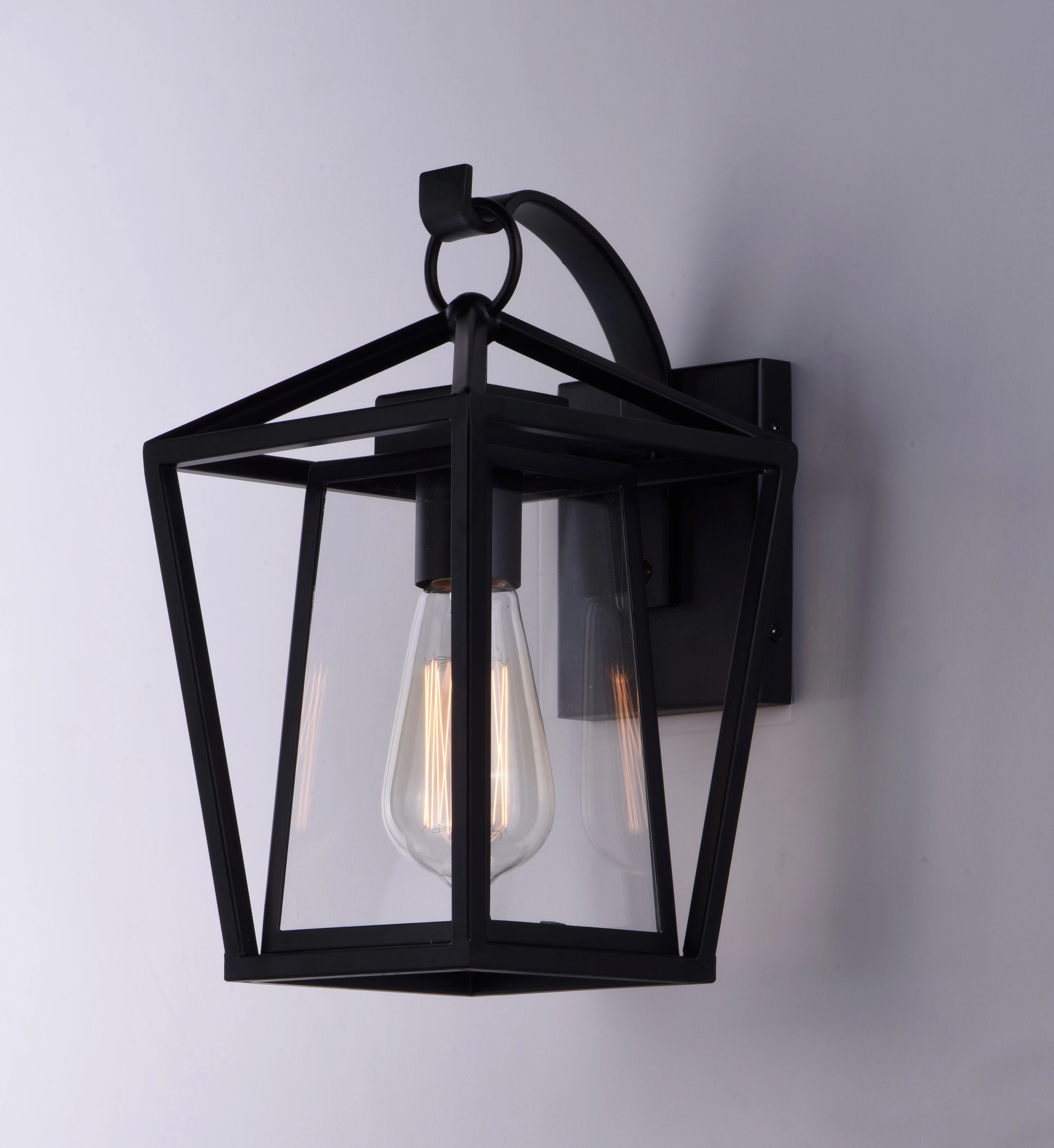 Artisan One Light Outdoor Wall Lantern Black