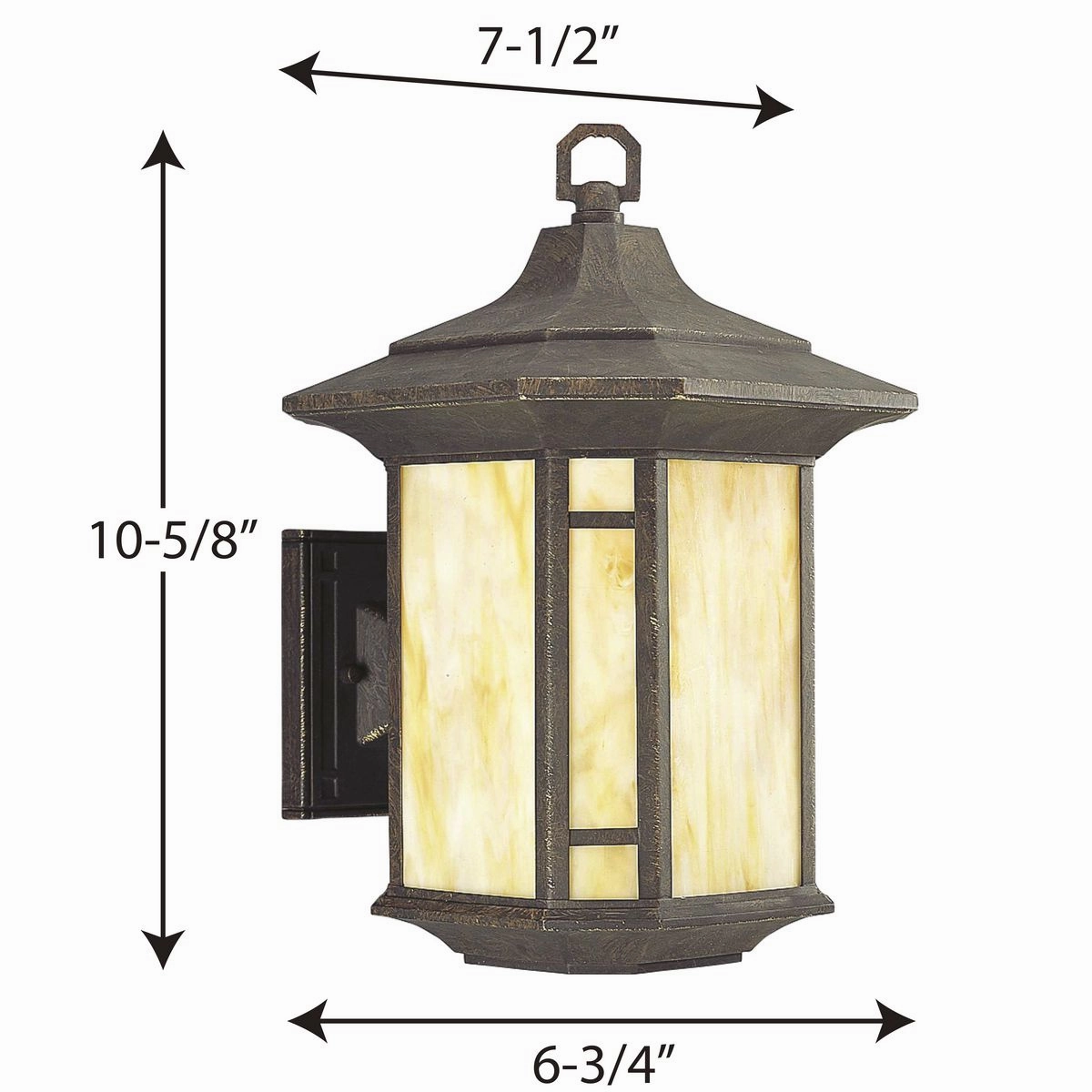 Arts And Crafts One Light Wall Lantern Weathered Bronze