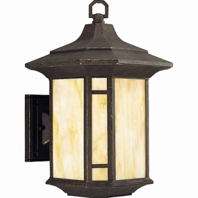 Arts And Crafts One Light Wall Lantern Weathered BronzeOutdoor wall sconces with motion sensor