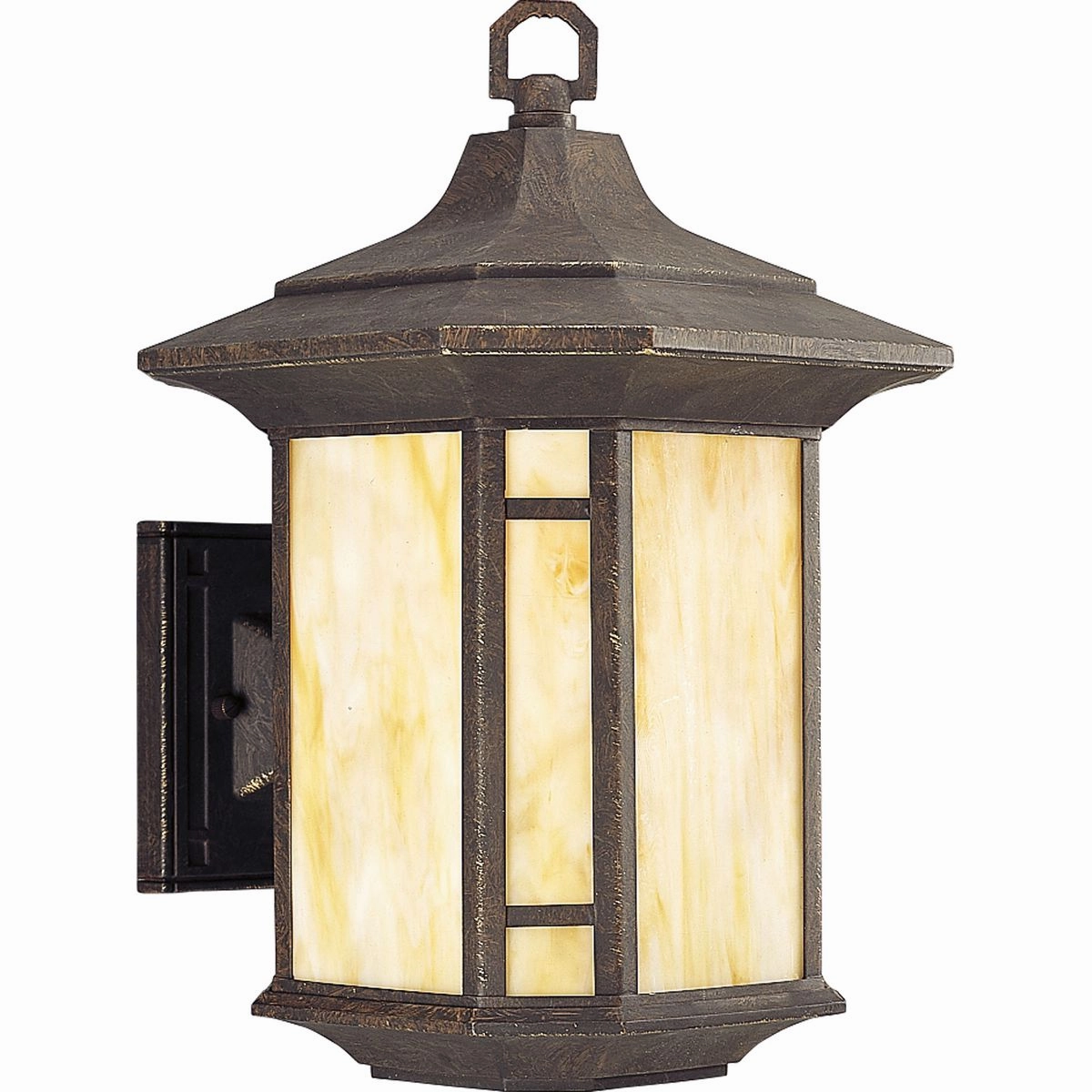 Arts And Crafts One Light Wall Lantern Weathered Bronze