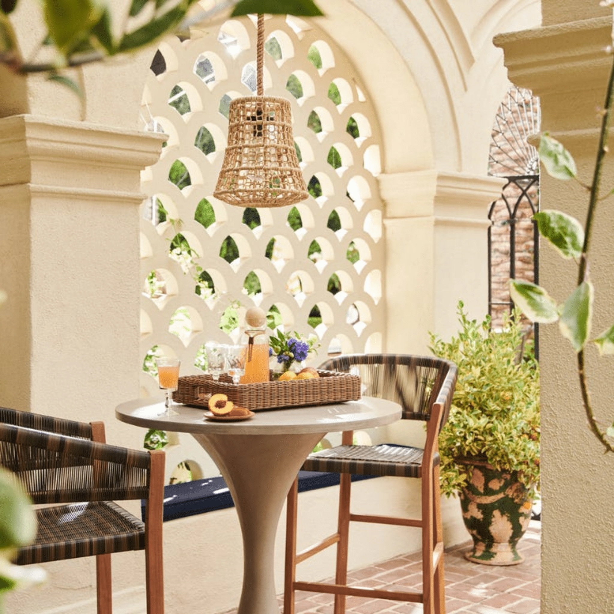Aruna Reef Indoor/Outdoor Pendant - Two ColorsWeatherproof outdoor lighting