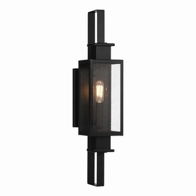 Ascott One Light Outdoor Wall Lantern Matte BlackOutdoor wall sconces with motion sensor
