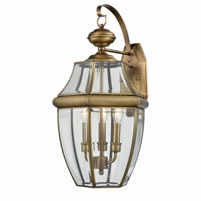 Ashford Three Light Wall Sconce Antique BrassOutdoor wall sconces with motion sensor