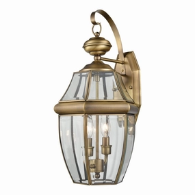 Ashford Two Light Wall Sconce Antique BrassOutdoor wall sconces with motion sensor