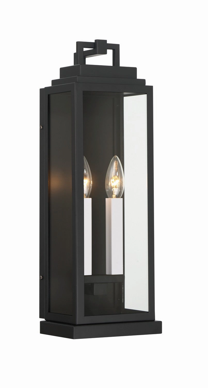 Aspen Two Light Outdoor Wall Sconce Matte BlackOutdoor wall sconces with motion sensor