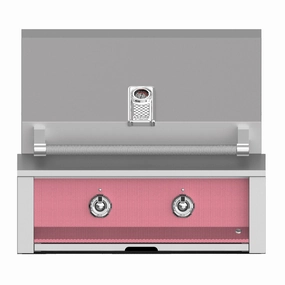 Aspire by Hestan 30 inch Liquid Propane Gas Grill, with 2 U-Burners EAB30-LP-PK stainless steel BBQ grill with side table