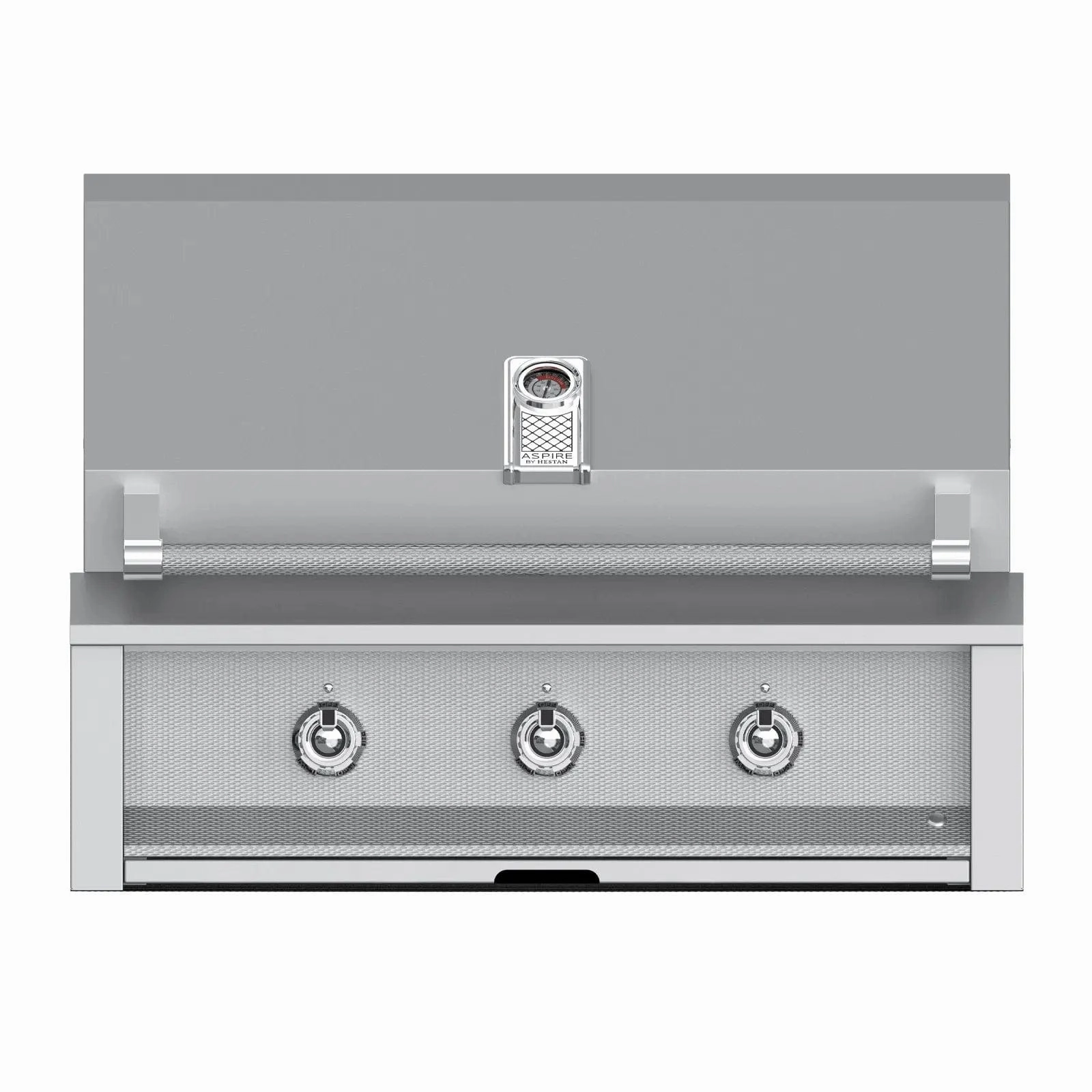 Aspire by Hestan 36-inch Liquid Propane Grill with 3 Burners EAB36-LP stainless steel BBQ grill with side table