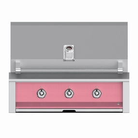 Aspire by Hestan 36-inch Liquid Propane Grill with 3 Burners EAB36-LP-PK stainless steel BBQ grill with side table