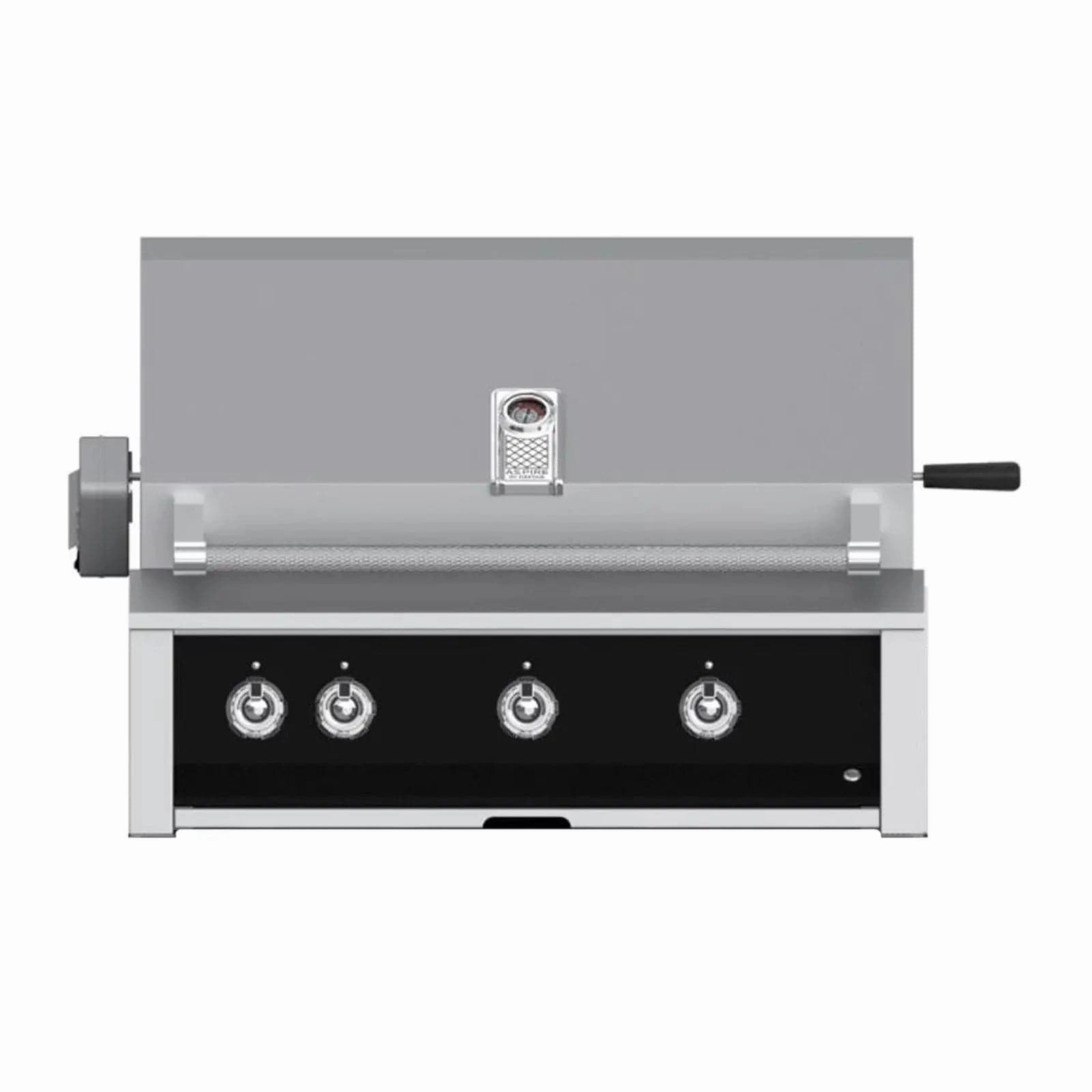 Aspire by Hestan 36-Inch Liquid Propane Grill with Burner,Sear and Rotisserie EMBR36-LP-BK stainless steel BBQ grill with side table