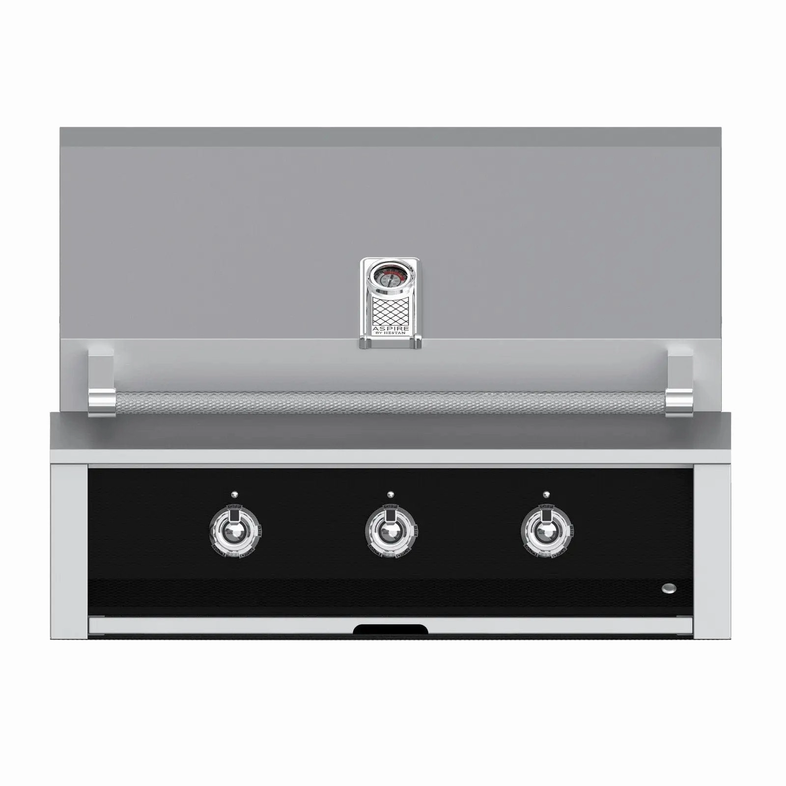 Aspire by Hestan 36-Inch Natural Gas Grill with 3 U Burners EAB36-NG-BK stainless steel BBQ grill with side table