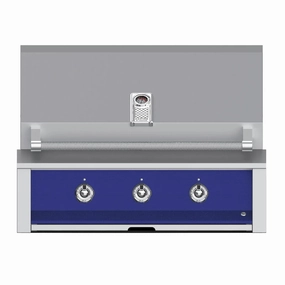 Aspire by Hestan 36-Inch Natural Gas Grill with 3 U Burners EAB36-NG-BU stainless steel BBQ grill with side table