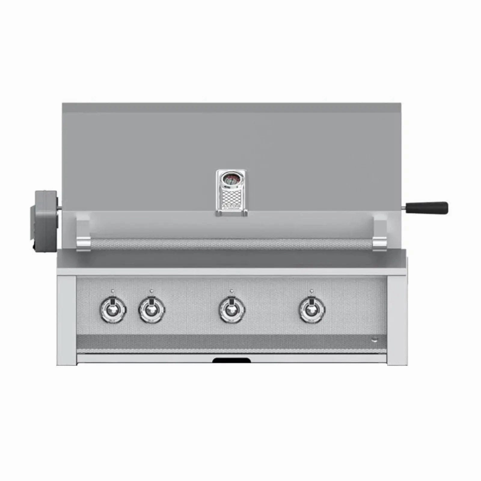 Aspire by Hestan 36-Inch Natural Gas Grill, with Burner,Sear and Rotisserie EMBR36-NG stainless steel BBQ grill with side table