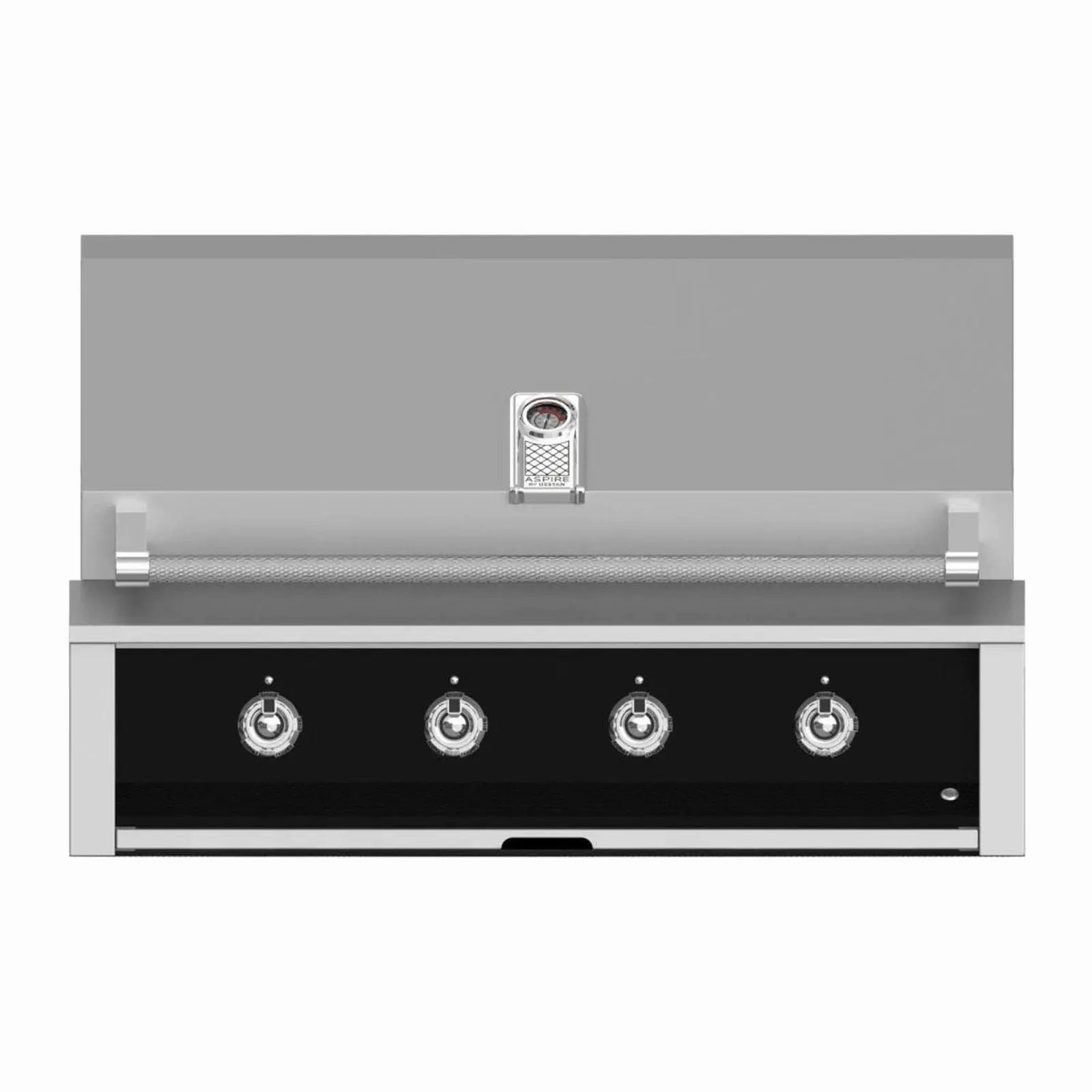 Aspire by Hestan 42-Inch Liquid Propane Gas Grill with U Burner and Sear EMB42-LP-BK stainless steel BBQ grill with side table