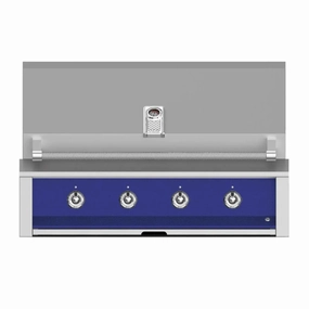 Aspire by Hestan 42-Inch Liquid Propane Gas Grill with U Burner and Sear EMB42-LP-BU stainless steel BBQ grill with side table
