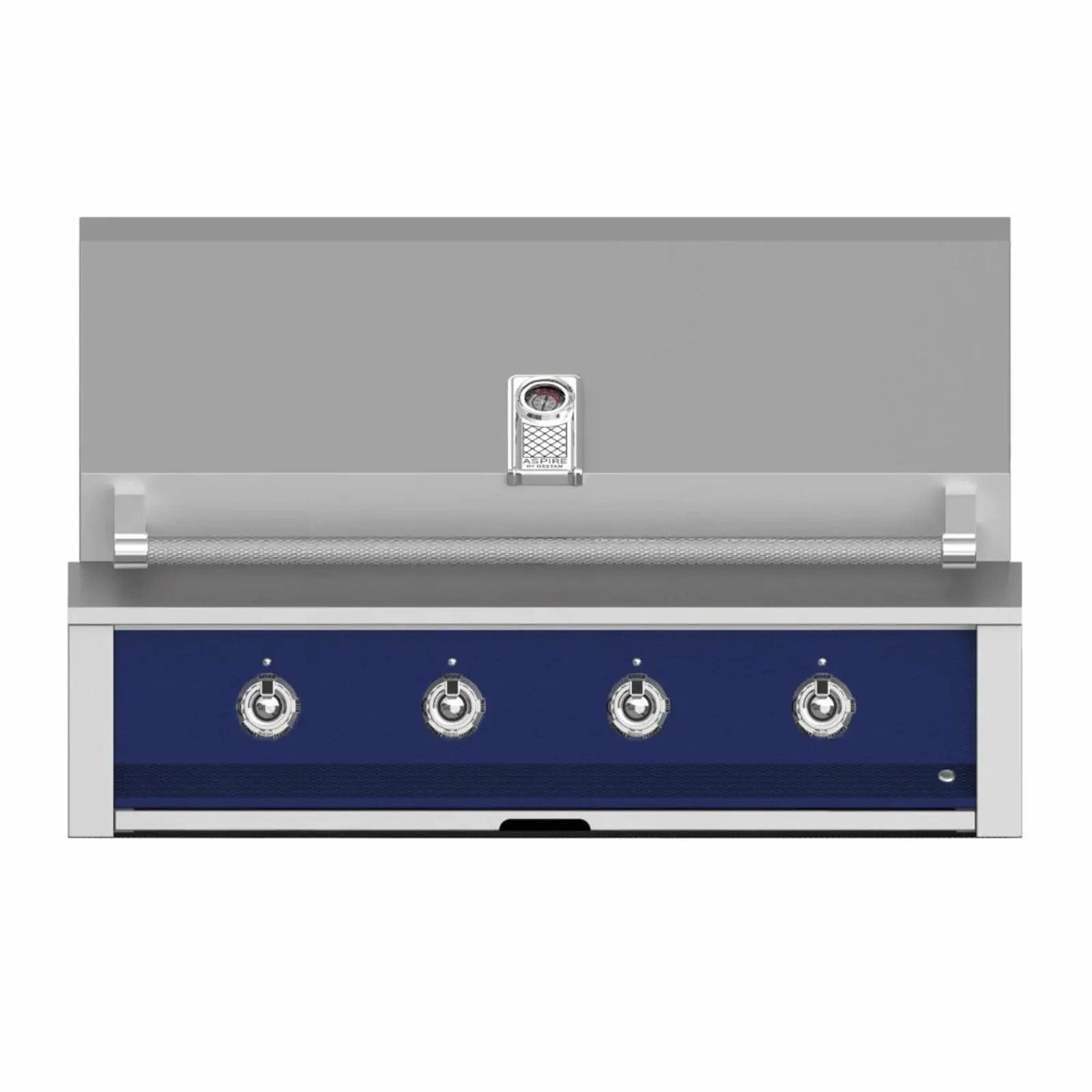 Aspire by Hestan 42-Inch Liquid Propane Gas Grill with U Burner and Sear EMB42-LP-DB stainless steel BBQ grill with side table