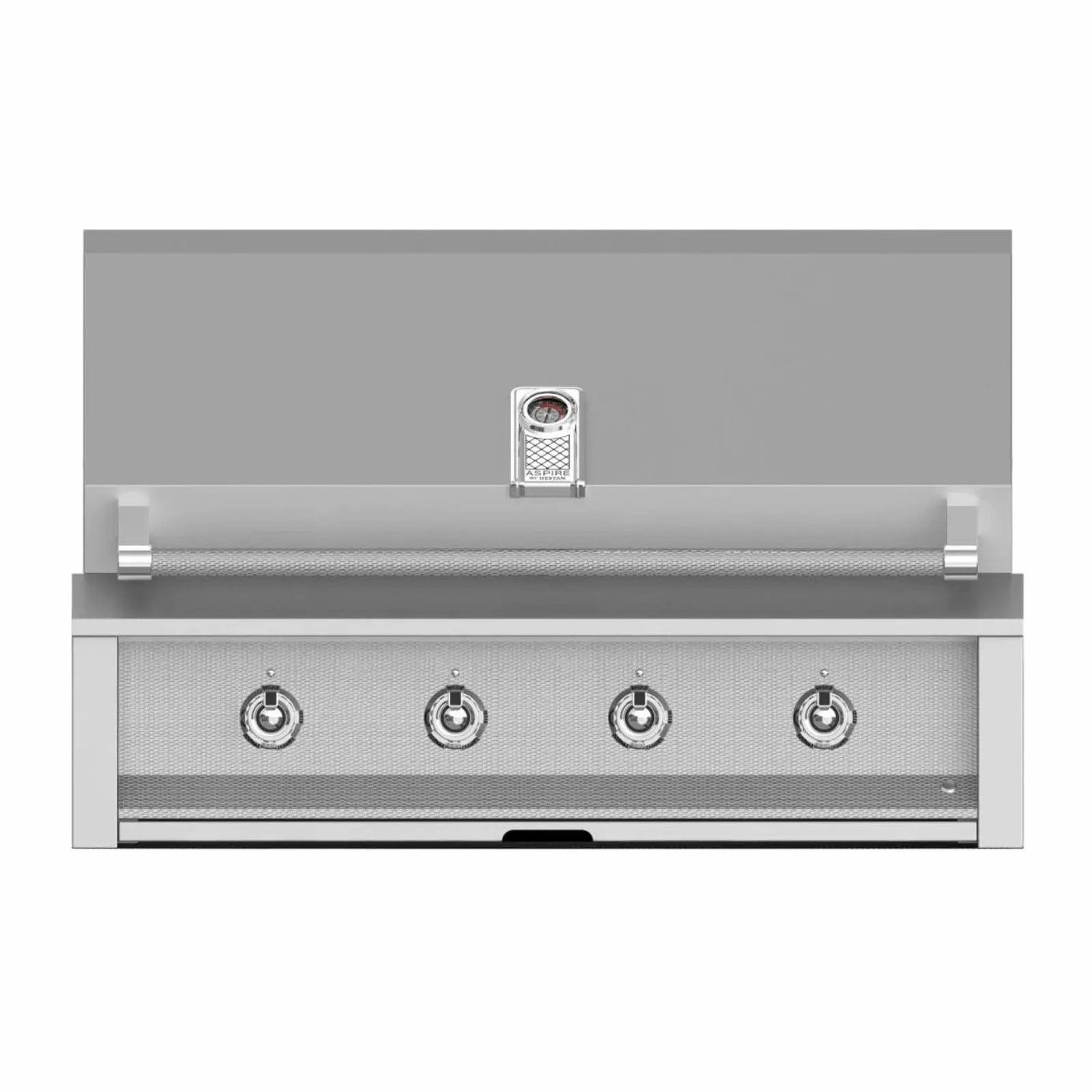 Aspire by Hestan 42-Inch Liquid Propane Gas Grill with U Burner and Sear EMB42-LP stainless steel BBQ grill with side table