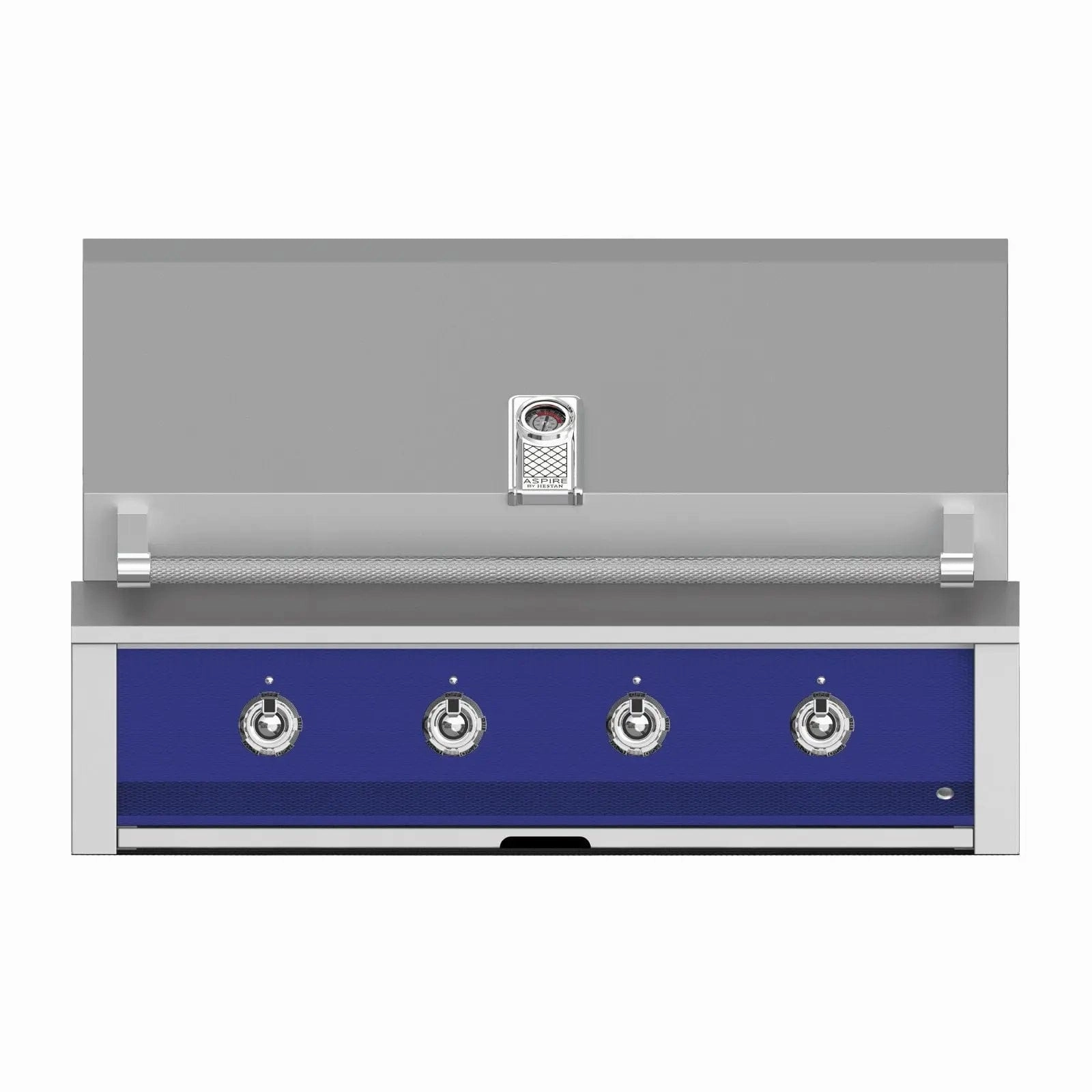 Aspire by Hestan 42-Inch Natural Gas Grill with 4 U-Burners EAB42-NG-BU stainless steel BBQ grill with side table