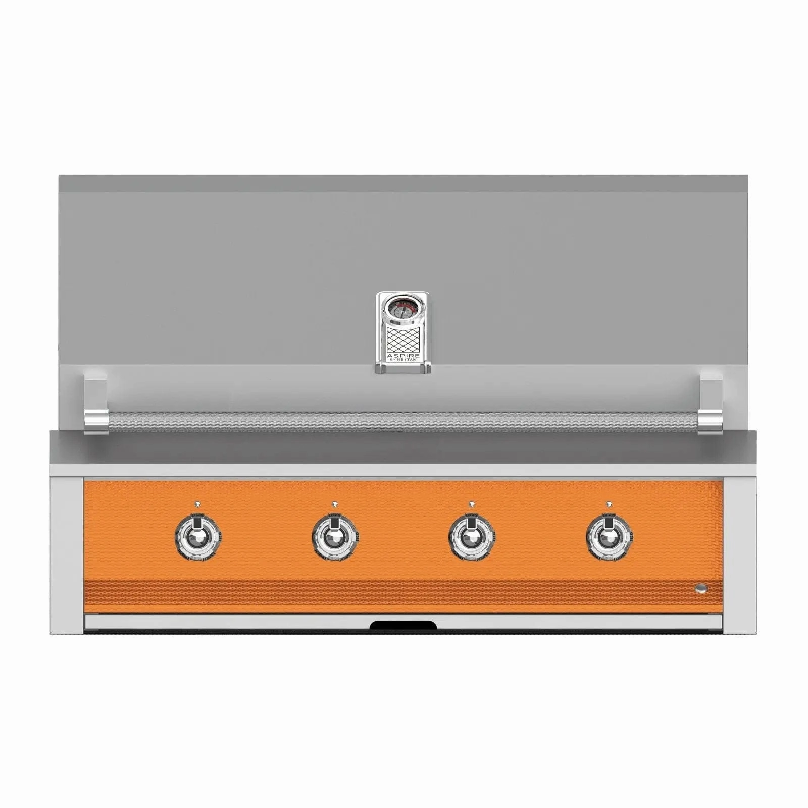 Aspire by Hestan 42-Inch Natural Gas Grill with 4 U-Burners EAB42-NG-OR stainless steel BBQ grill with side table