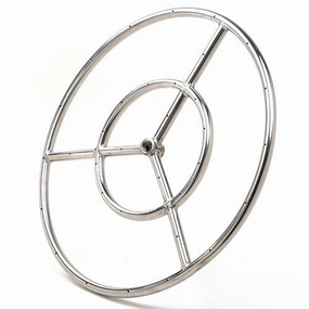 Athena 24-inch Stainless Steel Round Fire Ring Burner FRS24Fireproof mat for under fire pit