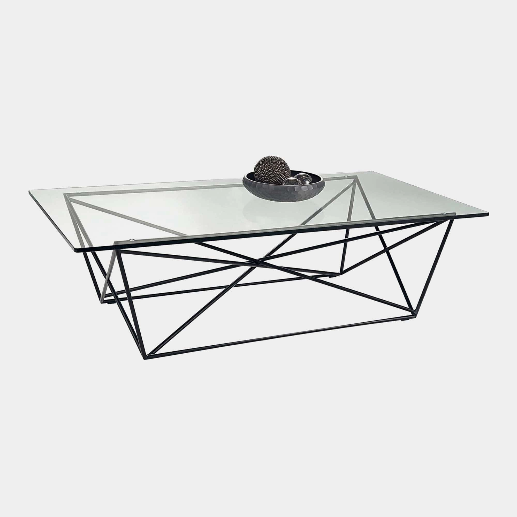 Atlas - Coffee Table In Glass & Black Metal Frameoutdoor coffee table for patio or lounge