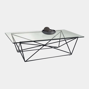 Atlas - Coffee Table In Glass & Black Metal Frameoutdoor coffee table for patio or lounge
