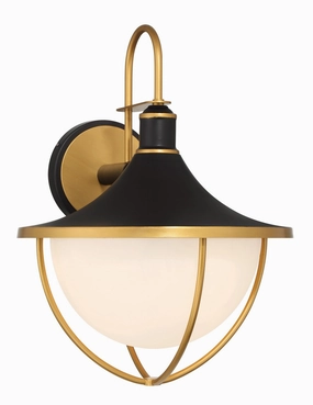 Atlas Three Light Outdoor Wall Sconce Matte Black   Textured GoldOutdoor wall sconces with motion sensor