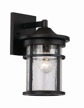 Avalon One Light Wall Lantern BlackOutdoor wall sconces with motion sensor
