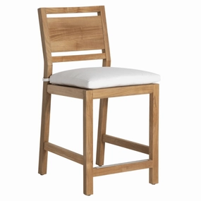 Avondale Counter Stool - Natural Teakweatherproof teak dining table and chairs