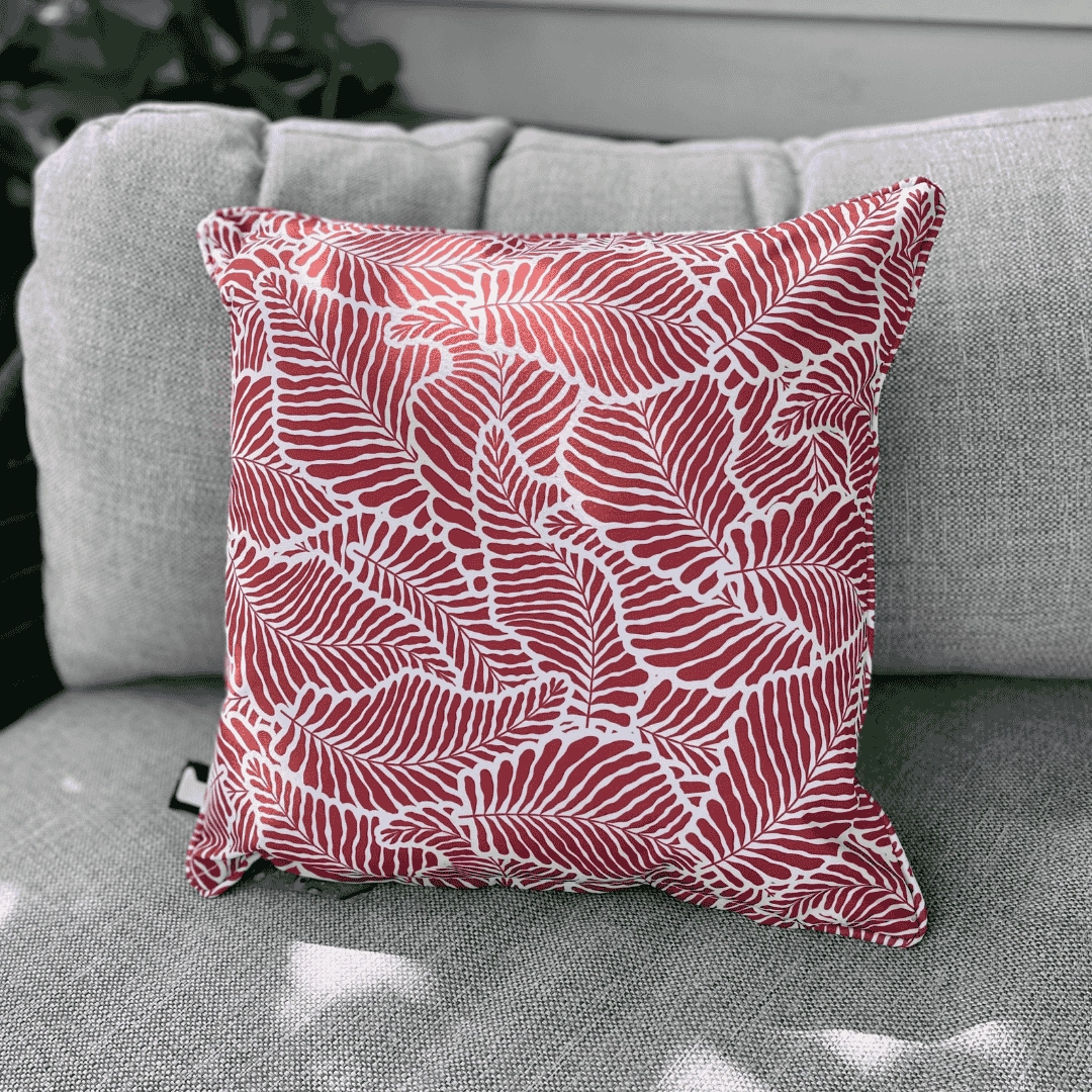 B Cushion Oasis Leaf - Marsala