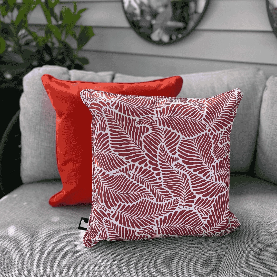 B Cushion Oasis Leaf - Marsalaoutdoor garden decorative ornaments