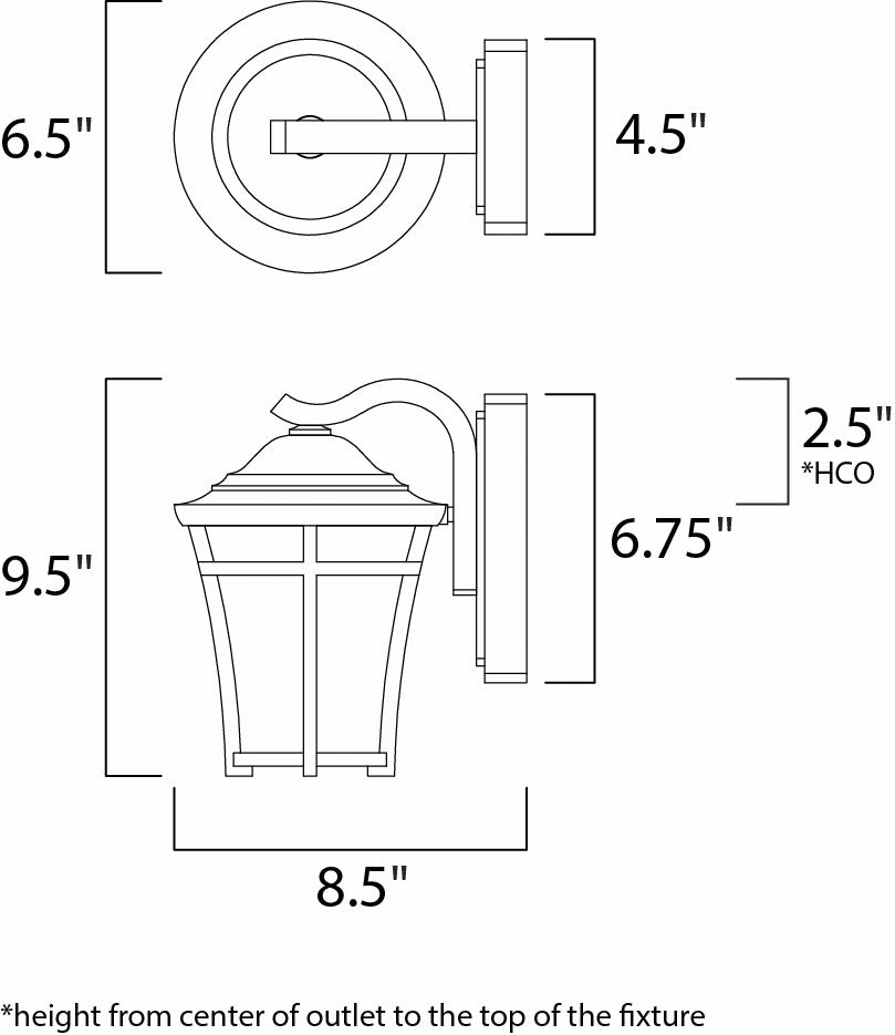 Balboa DC One Light Outdoor Wall Lantern Copper Oxide