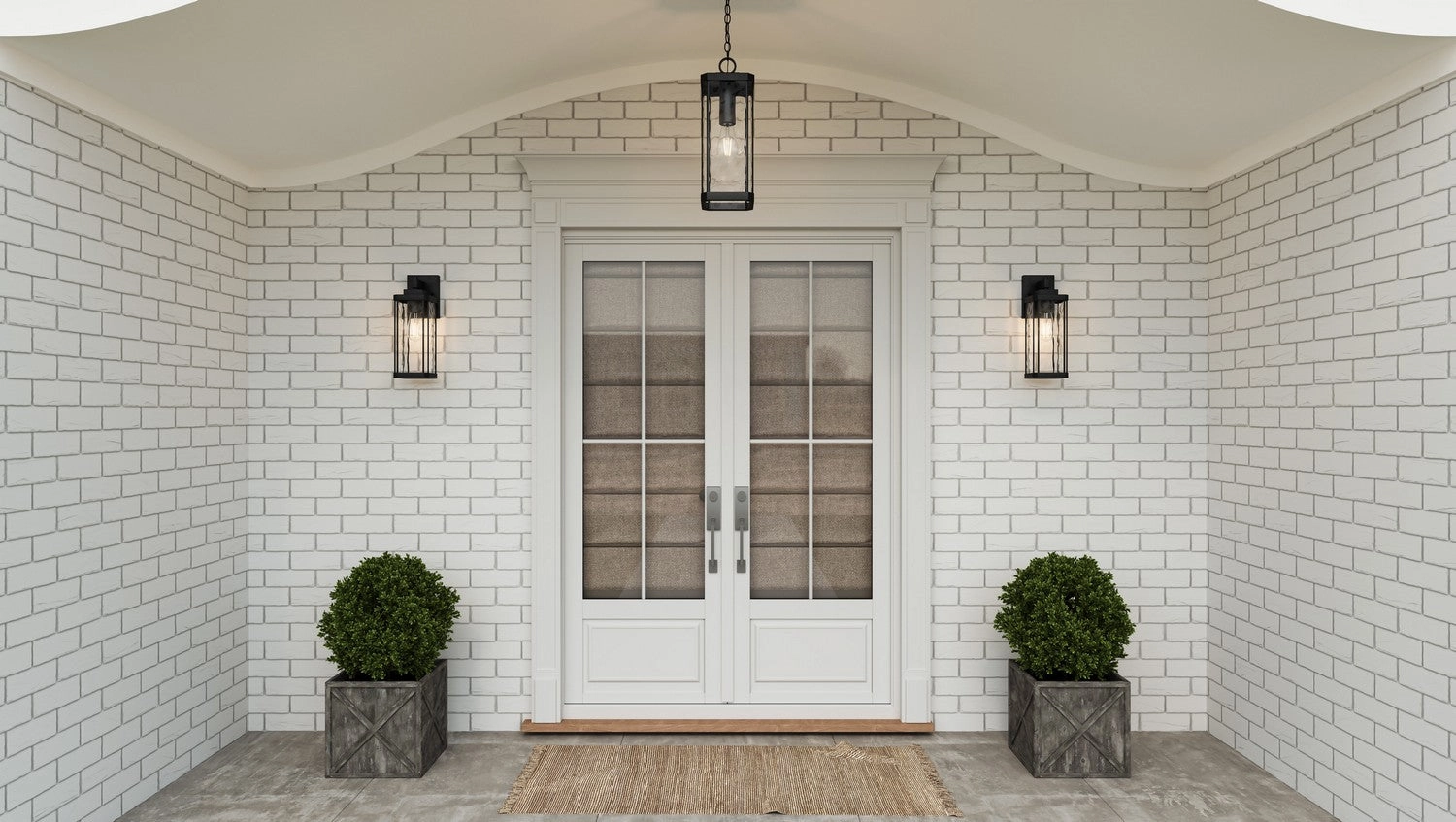 Balchier One Light Outdoor Wall Mount Matte Black