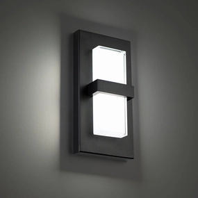 Bandeau LED Outdoor Wall Light BlackOutdoor wall sconces with motion sensor