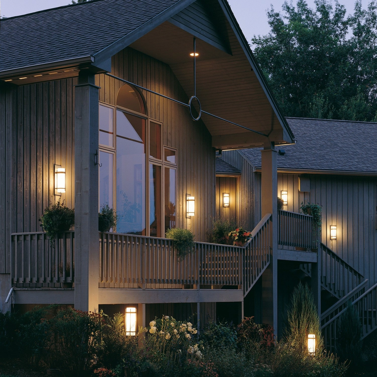 Banded One Light Outdoor Wall Sconce Coastal Dark SmokeOutdoor wall sconces with motion sensor