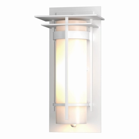 Banded Small Outdoor Sconce with Top PlateWeatherproof outdoor lighting