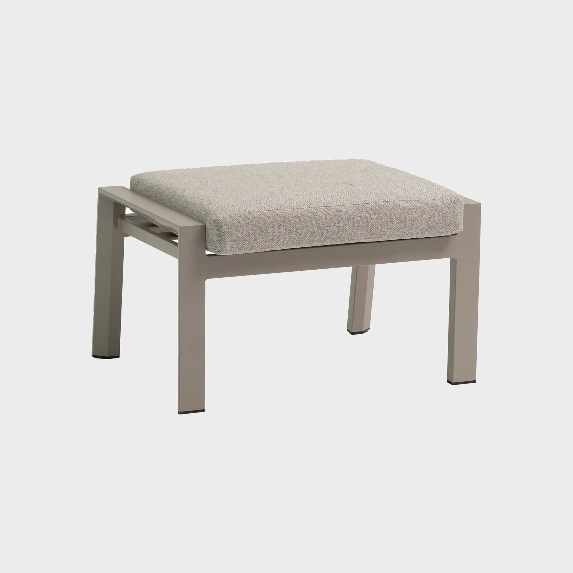 Barbados - Footstool In Grey Aluminuim With Cushion Top