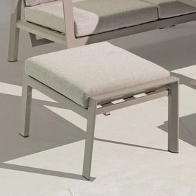 Barbados - Footstool In Grey Aluminuim With Cushion Topaluminum alloy outdoor sofa set