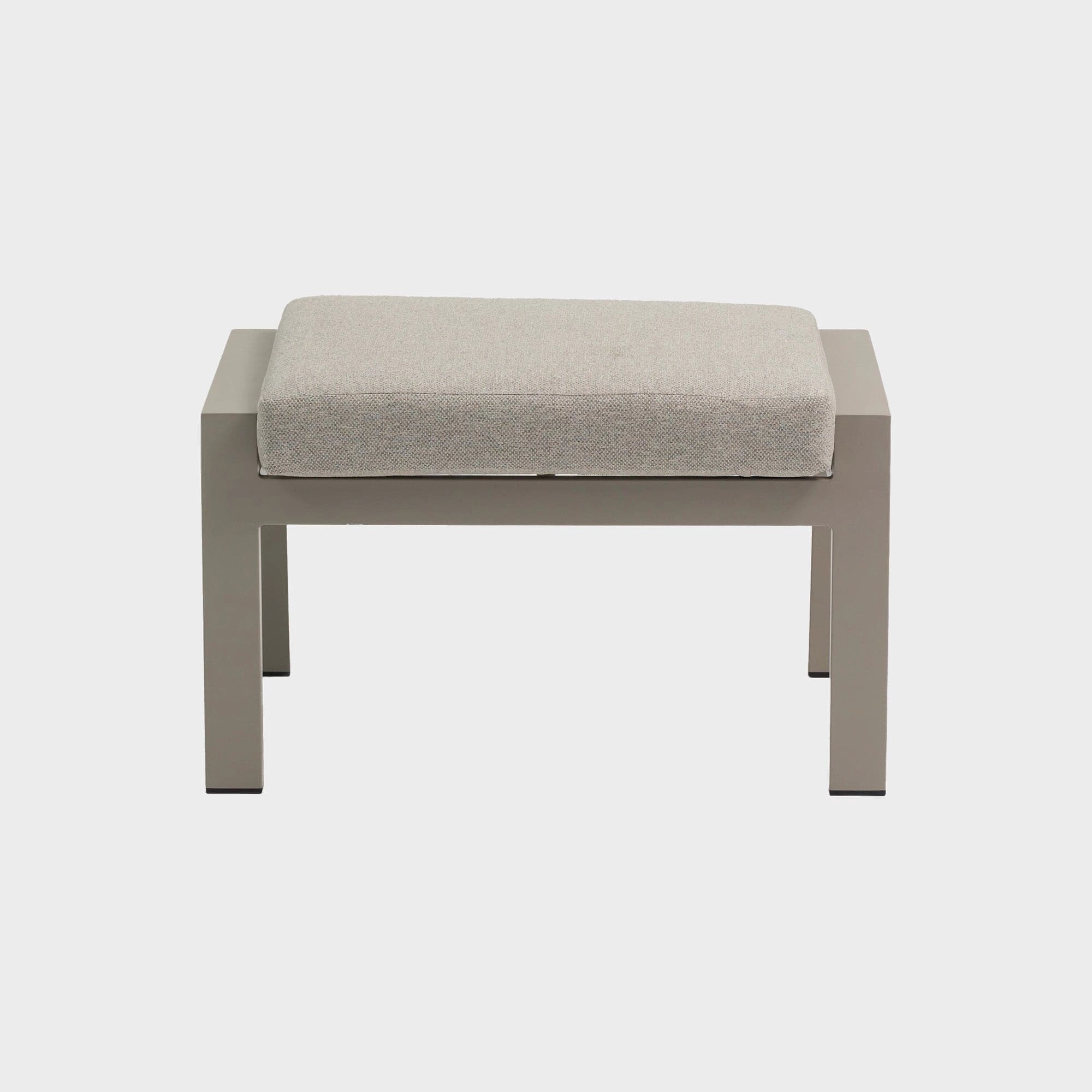 Barbados - Footstool In Grey Aluminuim With Cushion Top