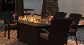 Barbara Jean Collection 24" OLT24 Linear Outdoor Gas Fire Tableportable outdoor fire pit with lid