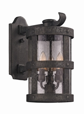 Barbosa Three Light Wall Lantern Aged PewterOutdoor wall sconces with motion sensor