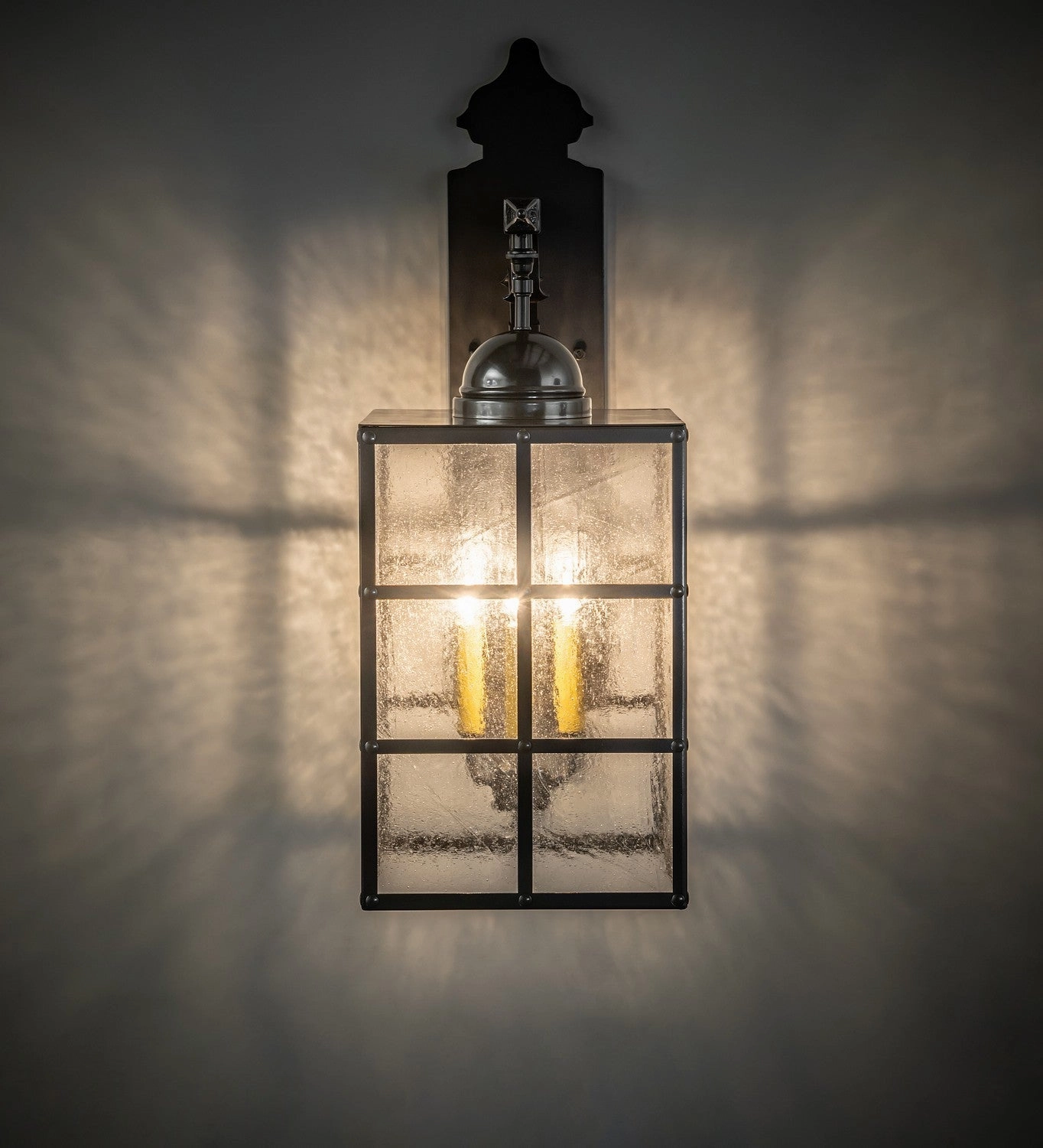 Baretta Three Light Wall Sconce Exterior Oil Rubbed Bronze