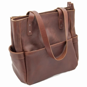 Best Seller Discount Bark And Mill Penelope Handbag | Chocolate