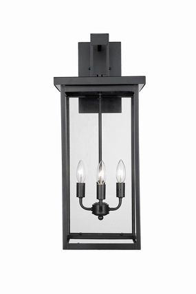 Barkeley Four Light Outdoor Wall Sconce Powder Coated BlackOutdoor wall sconces with motion sensor