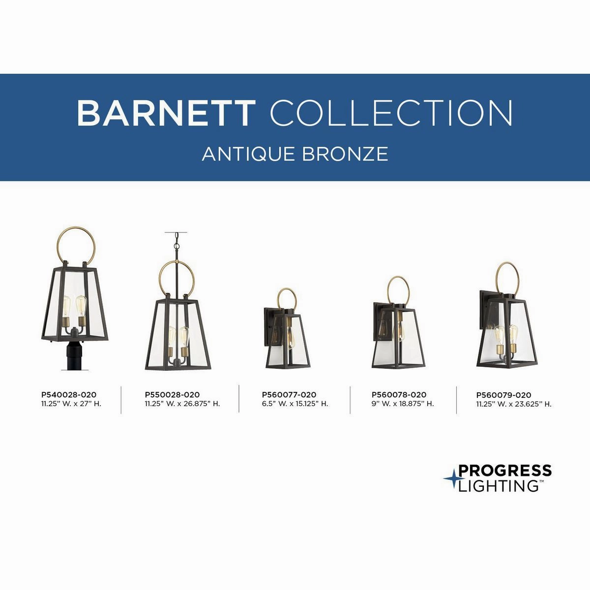Barnett Two Light Wall Lantern Antique Bronze