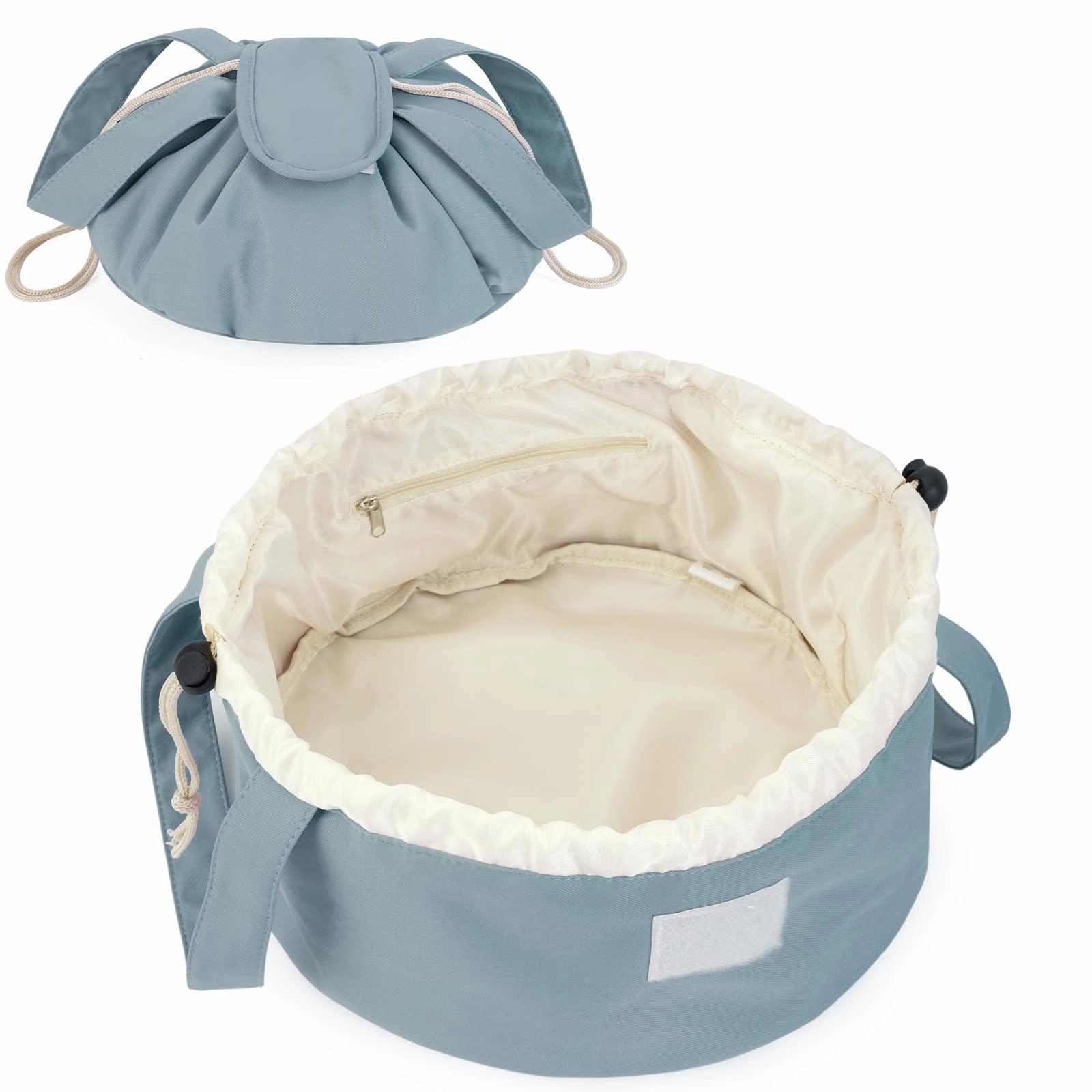 Flash Discount Today Barrel Drawstring Toiletry Makeup Bag