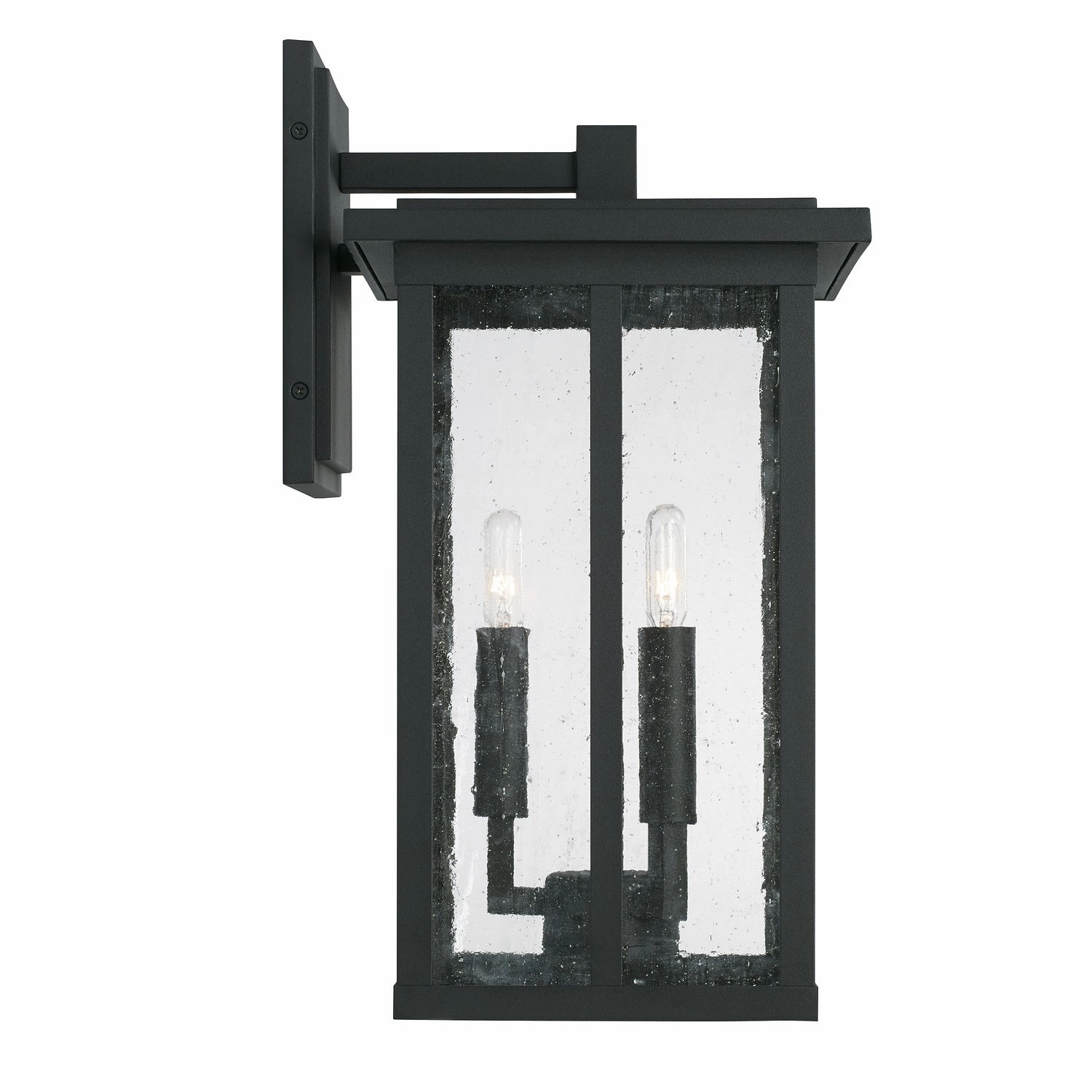 Barrett Three Light Outdoor Wall Lantern Black