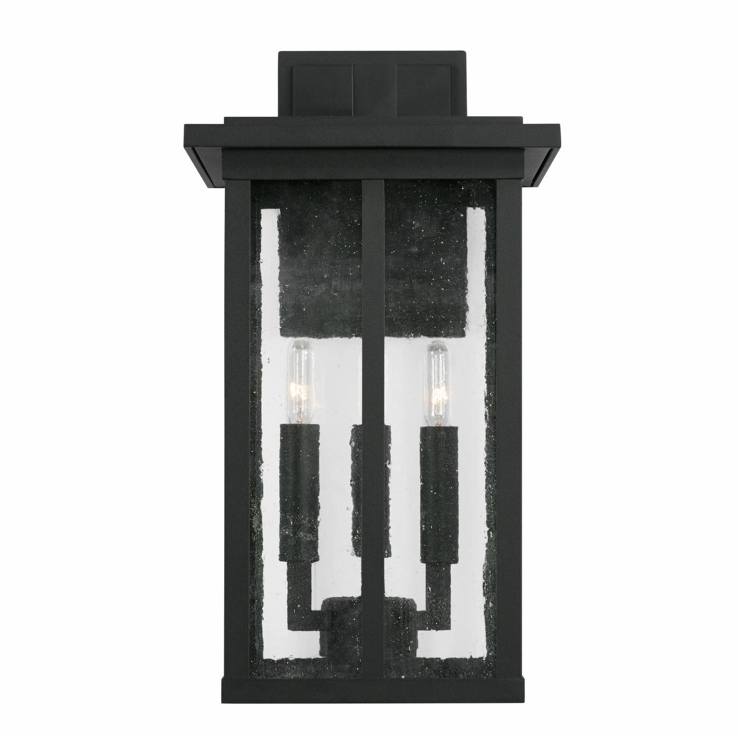 Barrett Three Light Outdoor Wall Lantern Black