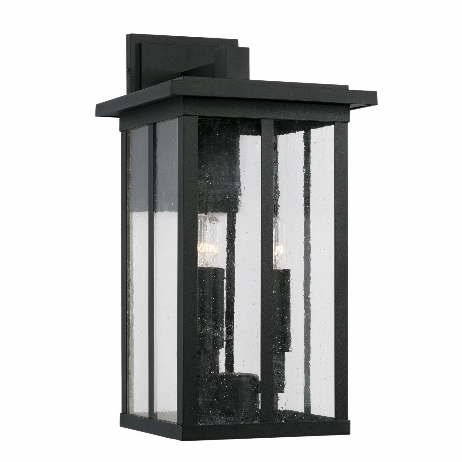 Barrett Three Light Outdoor Wall Lantern BlackOutdoor wall sconces with motion sensor